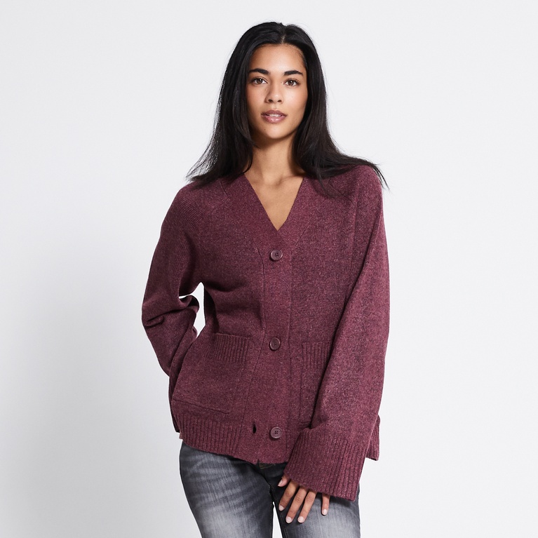 Fitted cardigan "Sabrina" Heather Purple